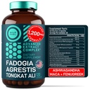 Fadogia Agrestis와 Tongkat Ali 보충교재 - 남자, 500mg Longjack Tongkat Ali, Ashwagandha Maca Fenugreek Complex를 위한 600mg Fadogia Agrestis - 근육 힘, 에너지, 계류 지원 - 120의 캡슐