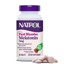 Natrol 빠른 용해 Melatonin 1 mg의 성인을 위한 잠 지원