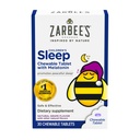 Zarbee의 아이 1mg Melatonin Chewable 정제, 약 자유로운 & 효과적인 수면 보충교재, 아이들 나이 3를 위한 자연적인 포도 풍미 정제를 가지고 가기 쉬운, 30 조사
