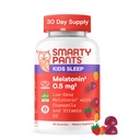 Melatonin 0.5mg을 가진 SmartyPants 아이 잠 Gummies 보충교재: Chamomile & 비타민 D3, Sleep Aid, Strawberry Mango 풍미, 60 조사