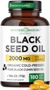 서빙 당 까만씨 기름 캡슐 2000mg, 유기 감기에 의하여 눌러지는 까만 Cumin, 높은 TQ, Immune & 합동 지원, 180 조사 (3 달 공급)