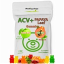 ACV Gummies & Papaya 잎 추출물 Gummies - 프리미엄 유력한 Apple Cider Vinegar 보충 - Iodine 주입 & 비타민 B6 B12 - 플루트 머리 피부 & 심장 친절한 (1, 일정한)