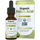박사. 녹색 엄마 USDA 유기 Folinic 산성 드롭 - 드롭 당 500 mcg | 어린이 및 성인을위한 메틸화 지원 B9 보충제 | 신경 기능, 신경 시스템 건강 및 DNA 증후군 지원