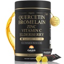 Bromelain Gummies 1000mg, 아연 & 비타민 C, Elderberry, Seasonal Wellness & Immune Support, Vegan, Sugar Free, 120 Gummies를 가진 8에서 1 Quercetin