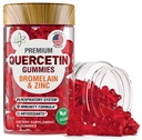 BioVit Quercetin Gummies 500MG - 아이 & 성인 면역 체계 & 알레르기를 위한 활성화된 Quercetin - Bromelain, 아연, 비타민 C, 비타민 D3에 Chewable - 미국에서 만드는 - 60 Vegan Gummy 곰