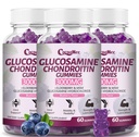3 팩 3000MG 글루코사민 Chondroitin Gummies, MSM & Elderberry, Flexibility, Antioxidant Immune 지원을 가진 여분 힘 합동 지원 보충교재 성인, 남자 & 여자 180Cts