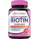 의사의 조리법 Biotin 10,000mcg, 머리, 피부 & 못 지원, 비 GMO를 위한 높은 힘 비타민 B7, 여자와 남자를 위한 Biotin를 가진 최선 해결책 머리 비타민, 120 Softgels