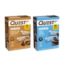Quest Nutrition Mini Protein Bar 번들, 초콜릿 칩 쿠키 반죽 및 쿠키 및 크림, 고단백, 저탄소, 케토 친화적 인 14 개 각각
