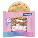 My Cookies Dealer Protein Cookies, 생일 케이크 (2.2oz, 12 팩) - 쿠키 당 15g 단백질 - On-The-Go 여행을위한 개별적으로 포장 운동 식사