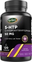 5-HTP 5-Hydroxytryptophan 50 mg | 120 캡슐 | 글루텐 프리, 비 GMO | 미국에서 만든 보충교재