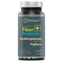 Psyllium Husk (Plantago ovata) + Arabinogalactan ≥95% - 660 mg, 60 Vegan 캡슐 - 섬유 단지