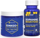 NATURAL STACKS Ginkgo Biloba + Dopamine Brain Food Bundle - 초점 및 정신 드라이브 지원 * - 120 총 캡슐