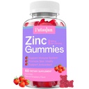 아이 & 성인을 위한 아연 Gummies - 면역 지원, 높은 흡수 비타민 C & 아연 보충교재, 자연적인 Strawberry 풍미, 설탕 자유로운, Vegan - 60 조사