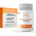 GREZ Elec-Vital Electrolyte 캡슐 - 8 Essential Electrolytes 및 Key Trace Minerals - Sugar Free - flavorless - Hydration Mineral Supplement Support - 30 일 동안 90 캡슐