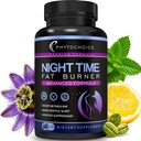 밤 시간 뚱뚱한 가열기 - 체중 감소는 Magnesium Melatonin CLA L 카르니틴과 함께 약을 체중을 줄이고 밤, Appetite 억제제, Carb 차단제, 여자와 남자 60 모자를 위한 야간 대사 승압기.