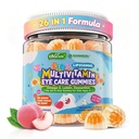 아이 철, 450mg 조류 오메가-3, 메틸을 입힌 B12, Folate, 섬유 2g, Probiotics, 마그네슘, A, C, D, K, 아연, 성장을 위한 아이들 비타민, 두뇌, 눈, Gut, Immune, 설탕 자유로운을 가진 Multivitamin Gummies