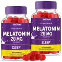 WellYeah Melatonin Gummies 20mg (2 팩) | 수면 지원 | 성인을위한 최대 힘 Melatonin 20mg Gummies | 빠른 용해 | 훌륭한 맛 | 60 개 | Vegan, Non GMO