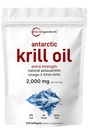 마이크로 성분 남극 Krill 기름 보충교재, 서빙 당 2,000mg, 120 Softgels, 세 배 힘, Omega-3s EPA, DHA & 자연적인 Astaxanthin에 있는 부유한, 지원 면역 체계 & 두뇌 건강