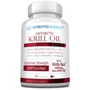 승인 과학 크릴 기름 - 2000mg 남극 크릴 기름, 650mcg Astaxanthin - 260mg EPA, 160mg DHA - 60 Softgels - 1 달 공급