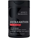 Sports Research® Triple Strength Astaxanthin 12mg w/Organic Coconut Oil - 피부 및 눈 건강 지원을위한 산화 보충 * - Soy Free · Non-GMO · 글루텐 무료 - 60 Softgels