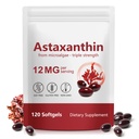 Xaarty Premium Astaxanthin 12mg, 눈, 관절, 피부 건강, 미생물 근원, 4 달 공급을 위한 자연적인 산화 방지제 보충교재 | 지원 내부 순환, 120 Softgels