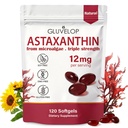 Astaxanthin 12mg의 우수한 Astaxanthin 산화 방지제 보충교재, 지원 눈, 피부, 면역, 내부 순환, 신선한 Microalgae 근원, 세 배 힘, 비 GMO의 4 달 공급, 120 Softgels