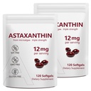 2 팩 Astaxanthin 12mg의 산화 방지제 활동을 가진 우수한 Astaxanthin 산화 방지제 보충교재, 지원 눈, 면역성이 있는, 피부 건강, 내부 순환