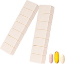 2Pack Weekly Pill 주최자,Extra 대형 7 일 알약 케이스 물고기 오일, 칼슘 정제 보충제 및 기타 비타민 알약을위한 매일 알약 상자