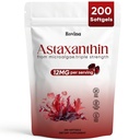 Rovina Astaxanthin 12mg의 Immune, 눈, 피부 지원, 비 GMO & 글루텐을 위한 Astaxanthin 산화 방지제 보충교재 - 200 Softgels