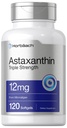 Horbäach Astaxanthin 보충교재 | 12mg | 120 Softgel | Triple Strength | Microalgae | Non-GMO & 글루텐 프리