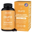 WellPath Astaxanthin 12mg Softget | Microalgae의 Vegan Astaxanthin 보조제 | 피부용 산화 방지제, 탄력성 및 눈 건강 | Non-GMO, 미국제 2개월 공급