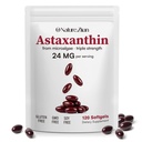 . ZIRAN Astaxanthin 보충 교재 24mg의 산화 방지제 보충교재, 눈 &Joint &Skin 건강을 위한 지원| 4 달 공급|120 Softgels