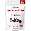 Belano의 Astaxanthin 12mg, Astaxanthin Softgels, 프리미엄 Astaxanthin 산화제 보충교재 | 건강 & 에너지 지원, 비 GMO, 비건 친절한 & 글루텐 자유로운 - 120 Softgels (1개의 부대)