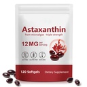 HUALIJIA Astaxanthin 12mg, 120 Softgels | 4 개월 공급 - 프리미엄 Astaxanthin 산화 방지제 보조제 - 지원 눈, 면역, 관절, 피부 건강 및 내부 순환, 삼키기가 쉽고, 비 GMO