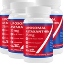 35mg Liposomal Astaxanthin 보충교재 - 피부, 합동 & 눈 건강을 위한 강력한 산화 방지제 지원 - 순수한 Astaxanthin를 가진 자연적인 노화 방지 공식 - Vegan, 비 GMO, 240의 캡슐