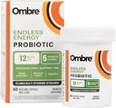 Ombre Endless 에너지 Probiotic 보충교재, 지원 자연적인 에너지 생산, 기억, 초점 & Gut 건강, 12억 CFU의 선반 안정되어 있는, 30의 서빙