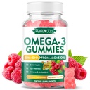 Vegan Omega-3 Gummies 1000mg의 성인을 위한 오메가 3 물고기 기름 대안, 조류 기초를 두는 DHA 600mg & EPA 300mg + 비타민 A, C, E, 아연, 지원 전반적인 웰니스, 물고기 맛 없음, 60 조사