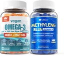 인간을 위한 Vegan Omega 3 Gummies 1280mg + Methylene 파란 Gummies