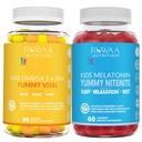 RUWAA NUTRITION Omega 3 Gummies, DHA Gummies 및 1mg Melatonin Gummies | 물고기 없음, After-Taste, Non-Habit Forming, Gluten Free, Non-GMO, Made in USA.
