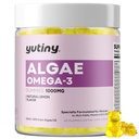 여성을위한 Vegan 오메가 3 구미, 조류 오메가 3 1000mg 보충 DHA, EPA, GLA, 비타민 A, E, B12, Folate, 피부 & 두뇌 건강, 설탕 무료, 60 카운트