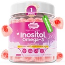 Myo-Inositol & D-Chiro Ideal 40:1, Inositol + Omega-3(3:1) Gummies, 여성 호르몬 균형 | Sugar Free Inositol Gummies w/Omega 3 DHA:EPA (3:1), Inositol Supplement for Cycle Health, Vegan, 60 Ct