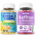 Vegan Omega-3 1000mg + Turmeric의 소프론은 Gummies를 보충합니다