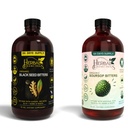 Black Seed & Soursop Bitters 번들 - 2 x 32 oz 병 - 64-Day 공급 - 소화 건강 및 전반적인 웰빙을위한 Vegan 유기농 초본 토닉 - 설탕 없음, 미국에서 만든.