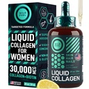 머리 피부와 못을 위한 Biotin 비타민을 가진 WILD FUEL 액체 교원질 펩티드 - 여자와 남자 플러스 Biotin를 위한 30,000mcg 액체 교원질 - 레몬 풍미, 2 달까지 - 2개 oz