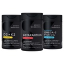 스포츠 연구® 산화 방지제 지원 팩 w/Triple 힘은 알게, Omega-3 물고기 기름 1250mg 및 비타민 D3 5000iu & Mk7 비타민 K2에서 아스타나 아스타나산 염 보충교재를 강화합니다 뚱 베어