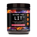 BEYOND RAW LIT V2 임상 강도 사전 운동 분말, 히트 Harder, 더 큰 펌프, 카페인, L-Citrulline, 크레아틴, 수박, 30 서빙