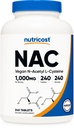Nutricost N-Acetyl L-Cysteine (NAC) 1000 mg, 240 Vegan 정제 - GMO 무료, 글루텐 무료, 채식 보충교재