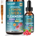 Liposomal 림프 배수장치 & 간결한 하락, Echinacea, NAC, TUDCA, L 글루타티온, 림프를 위한 Burdock, 간 해독 & 수선, 면역 지원, 라즈베리 풍미, 2개의 fl oz 보충교재를 가진 23에서 1