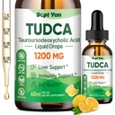 TUDCA 보충교재 1200mg 액체 하락, TUDCA, NAC, 우유 이틀씨 및 Dandelion를 가진 간결, 간결한 보충교재 및 Gallbladder Cleanse & 수선, 설탕 자유로운, Vegan, 레몬 풍미, 2 Fl Oz