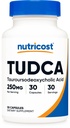 Nutricost Tudca 250mg, 30 캡슐 (Tauroursodeoxycholic 산) - 글루텐 무료, 비 GMO